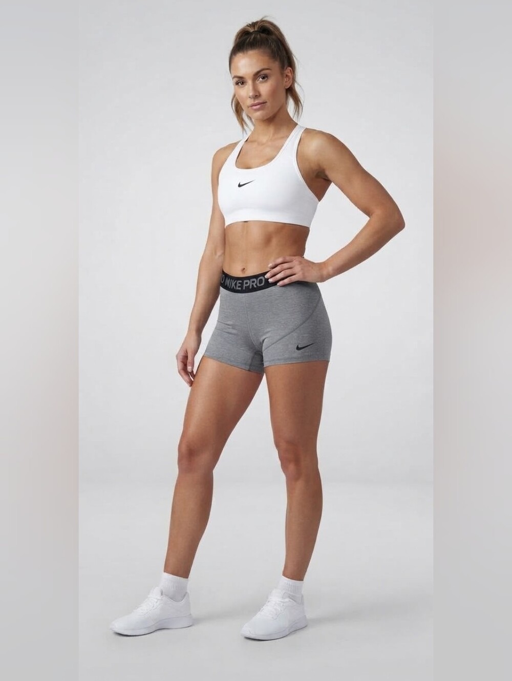 Nike Pro Gray Women's Performance Shorts